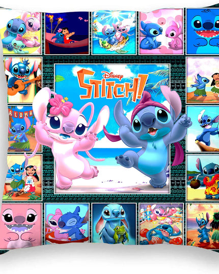 Anime Figure Disney Stitch Double Sided Print Pillowcase Kawaii Stitch Pillow Pillowcase Children Room Interior Decoration Gifts