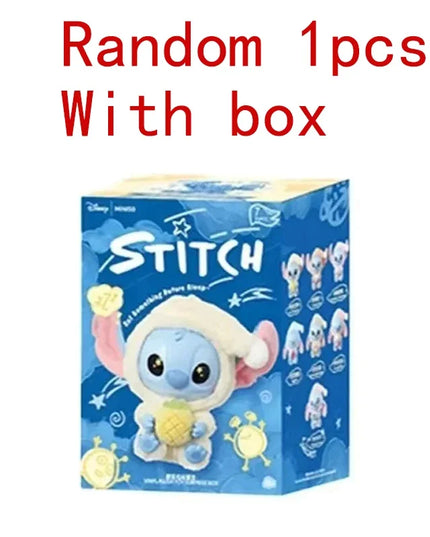 Stitch Eat Something Before Sleep Series Blind Box Plush Vinyl Toys Cute Doll Replica Mystery Box Bag Pendant Decor Gift