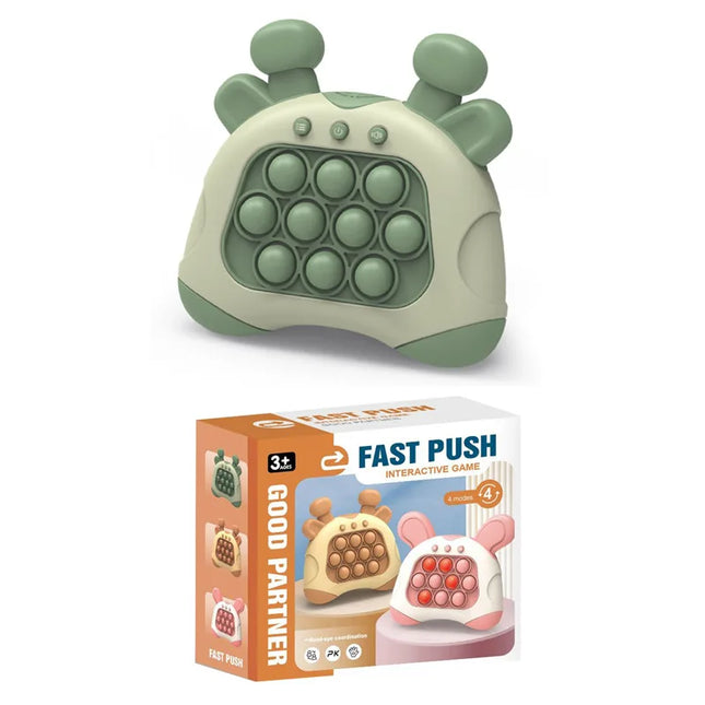 Pop it Quick Push Game Machine Fidget Kids Games Toys Sensory Toys Handheld Game Bubble Stress Pop Light Up Game for Kids Adults
