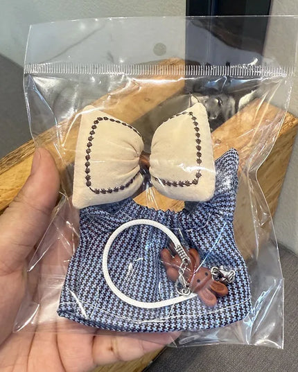 For 17cm Labubu Doll Luxry Brand design Diy Accessories Dress Sweater Overalls T-shirt Hat Set For Labubu Trendy Clothing Gift