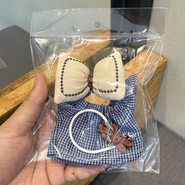 For 17cm Labubu Doll Luxry Brand design Diy Accessories Dress Sweater Overalls T-shirt Hat Set For Labubu Trendy Clothing Gift