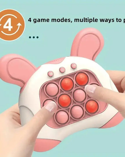 Upgraded Electronic Pop-Push Childrens Press Handle Fidget Toy Quick Push Game Squeeze Relief Toys Whac-A-ole Toys Sensory Toys