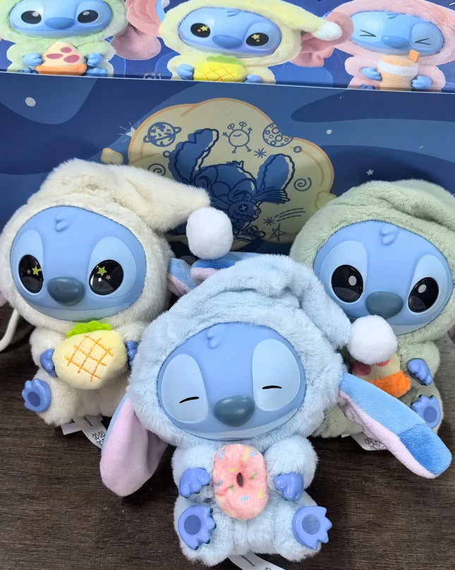 2025hot Stitch Eat Something Before Sleep Series Blind Box Plush Vinyl Toys Cute Doll Labu V3 Mystery Box Bag Pendant Decor Gift