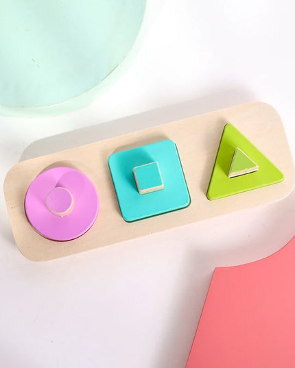Montessori Wood Toys 0-12Months Baby Colorful Geometry Grasping Board Toys Newborn Sensory Touch Shape Recognition Game Toy Gift