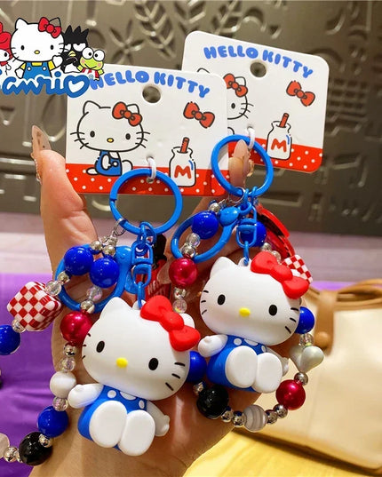 New Hello Kitty Creative Keychain Backpack Pendant Car Interior Couple Accessories Cartoon Decoration Children's Birthday Gift