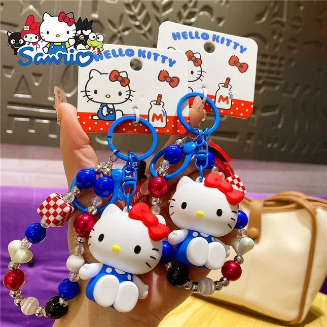 New Hello Kitty Creative Keychain Backpack Pendant Car Interior Couple Accessories Cartoon Decoration Children's Birthday Gift