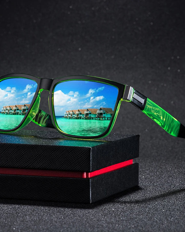 4 PCS Fashion Vintage Pattern Square Sunglasses Men Women Fishing Driving Man Luxury Brand Designer Sun Glasses UV400 Eyewear ﻿