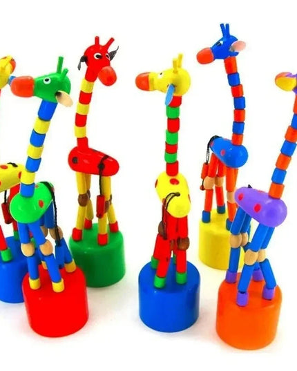 Montessori Educational Toy Kid Wooden Toys for Children Early Learning Exercise Baby Fingers Flexible Materials Giraffe Toy Gift