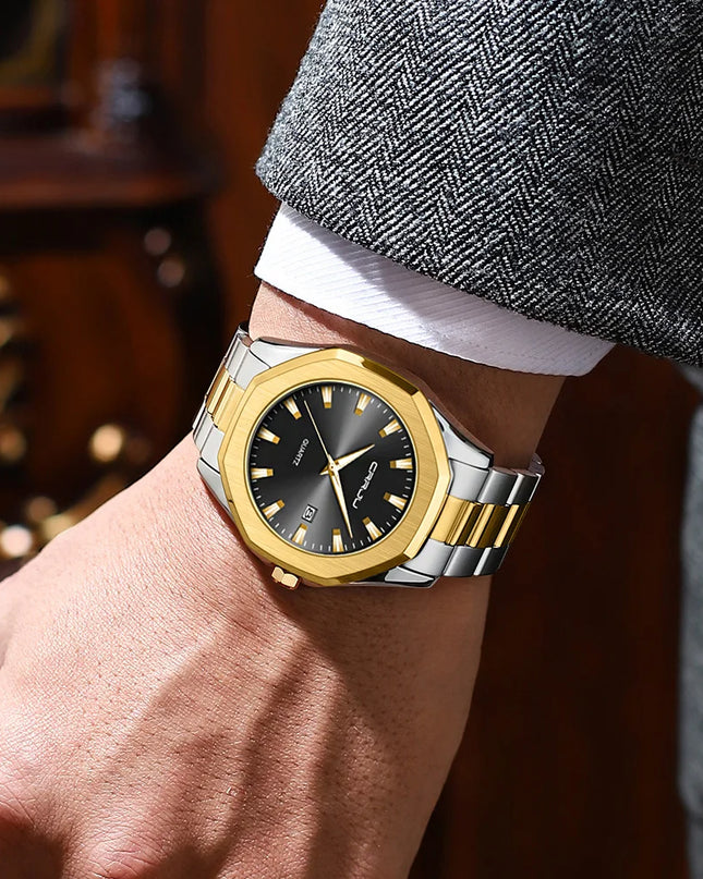 Watches for Men Classic with Date Business Dress Luxury Waterproof Luminous Mens Wrist Watch Analog Stainless Steel Men Watch