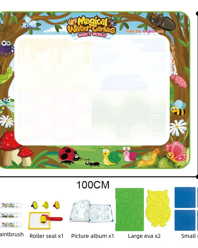 Magic Water Drawing Mat Extra Large Water Doodle Toy Set Painting Board Children Educational Toys Gift for Kids Multiple Size