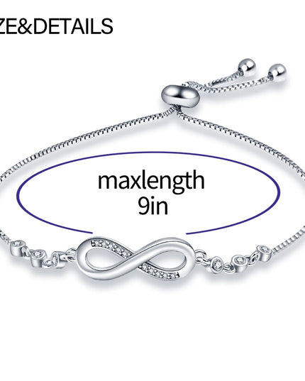 Bracelet Original 925 Silver Lucky Symbol Zircon Bracelet Luxury Jewelry For Woman Romantic Valentine's Day Jewelry Gifts