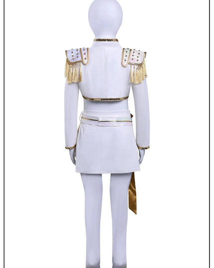 IN STOCK Rumi Mira Zoey White Leather Singing Suit Costume Set Halloween Carnival Role Play Party For Girls