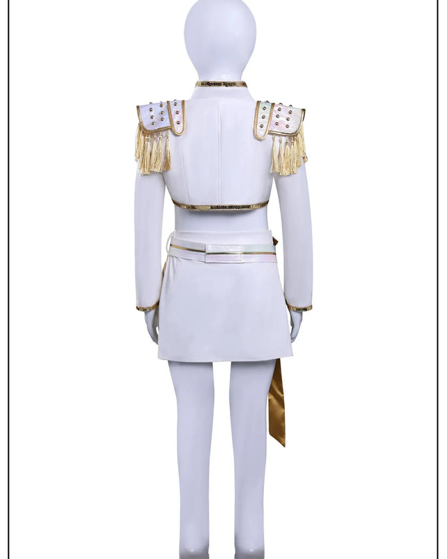 IN STOCK Rumi Mira Zoey White Leather Singing Suit Costume Set Halloween Carnival Role Play Party For Girls