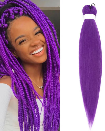 Purple Ombre Easy Hair Braids Synthetic Crochet Braiding Hair Pre Stretch Yaki Colored Jumbo Braids Hair Extensions For Women