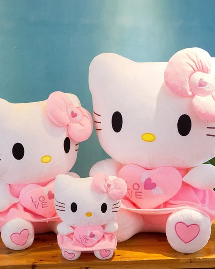 Hello Kitty Plush Stuffed Toys 25-55cm Cute Anime Cartoon Soft Pillow Doll For Children Birthday Xmas Gifts