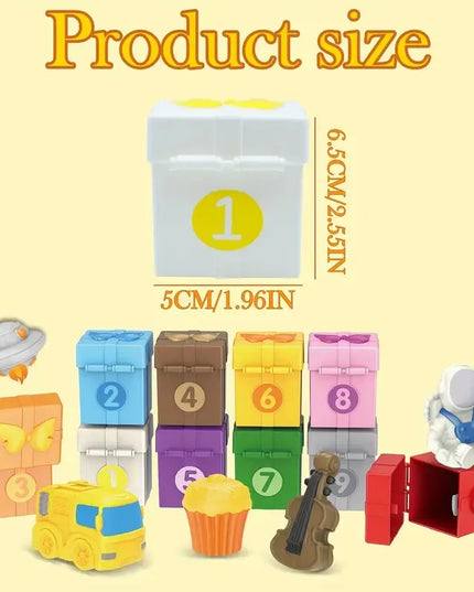 Toddler Learning Toys Montessori Train Set with Farm Animals Counting Sorting Toys Fine Motor Finger Puppets Games For Gifts