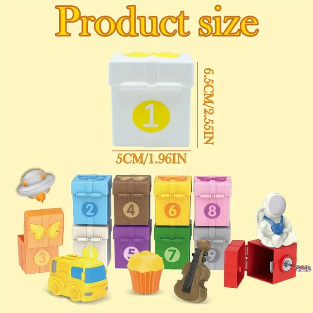 Toddler Learning Toys Montessori Train Set with Farm Animals Counting Sorting Toys Fine Motor Finger Puppets Games For Gifts