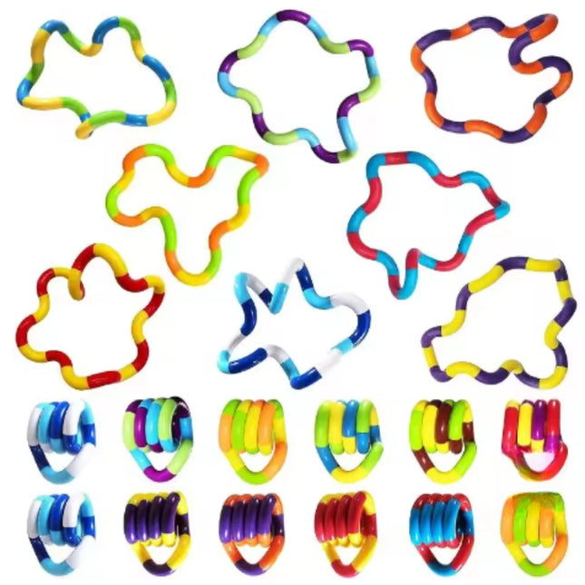 1pcs Tangle Fidget  Twisting Sensory Toy Hand-Eye Coordination Toy Anxiety Relief Finger Toy  Kid Adult Fine Skills Montessori