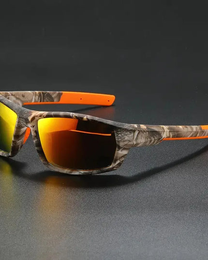 New Sunglasses for Men Sport Polarized Square Frame Camouflage Sun Glasses Driving Fishing Cycling Skiing Sun Eyewear UV400