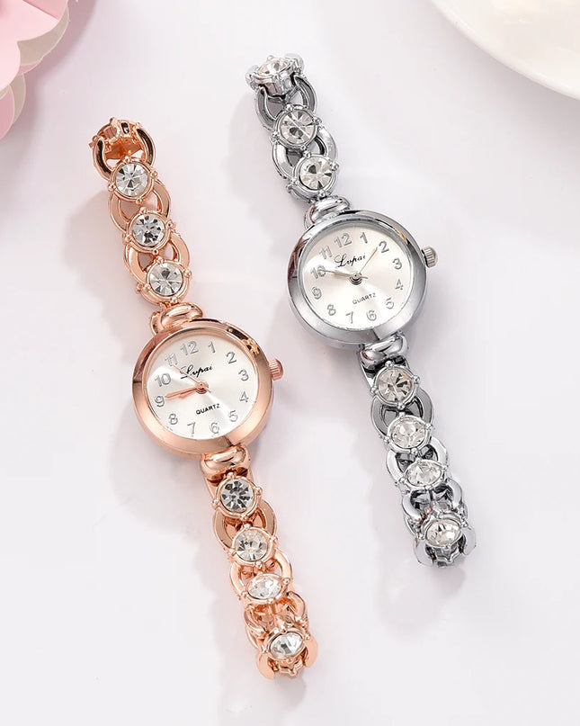 Women Watches 2024 Luxury Brands Stainless Steel Crystal Bracelet Wrist Watch Fashion Ladies Dress Reloj Mujer Montre Femme