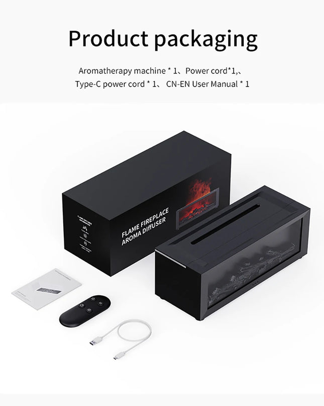 Air Humidifier Essential Oils Humidifiers Home Aroma Humidifier Flame Automatic Fragrance Diffuser With LED Light Remote Control