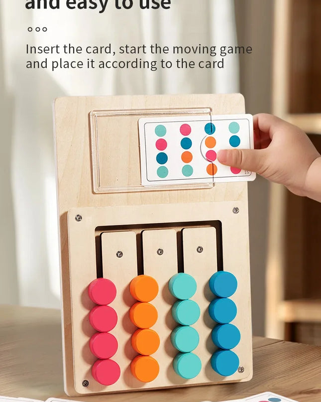 Montessori Wooden Color Shape Matching Cognition Learning Game Board Toys Early Education Children Brain Logic Thinking Develop