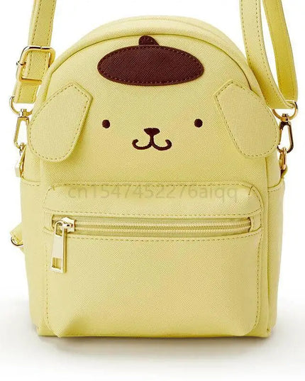Sanrio Kawaii Hello Kitty Cinnamoroll My Melody Kuromi Pom Pom Purin Backpack Crossbody Messenger Bag Small Schoolbag Y2k Bag