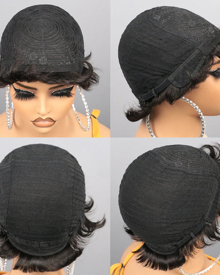 Short Human Hair Wigs for Black Women Pixie Cut Wig Human Hair Wig Glueless Wigs for Women Short Pixie Straight Human Hair Wigs