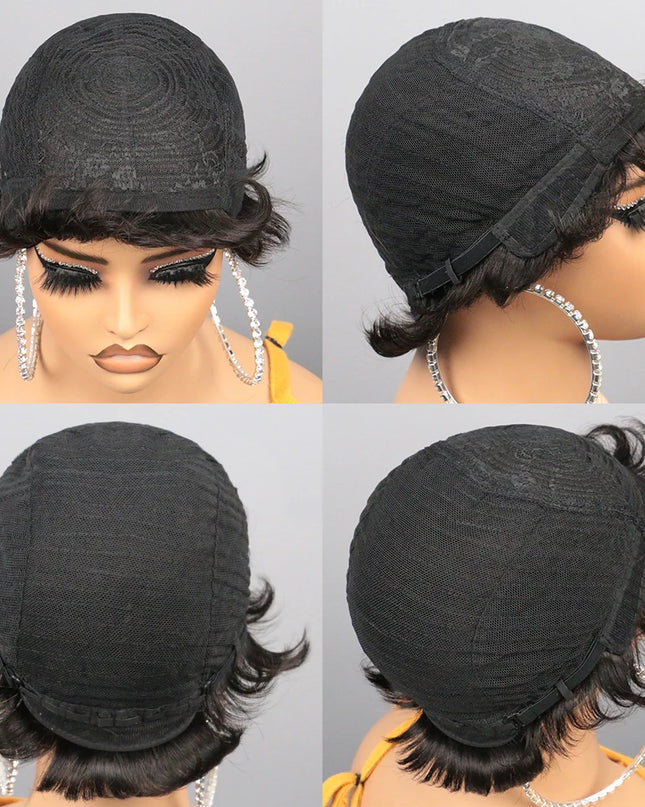 Short Human Hair Wigs for Black Women Pixie Cut Wig Human Hair Wig Glueless Wigs for Women Short Pixie Straight Human Hair Wigs