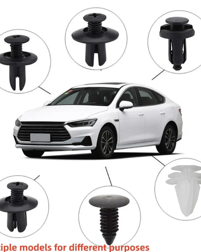 100pcs Auto Fastener Clip Kit Fender Rivet Clips Car Body Push Retainer Pin Rivet Bumper Door Trim Panel Retainer Car Clips