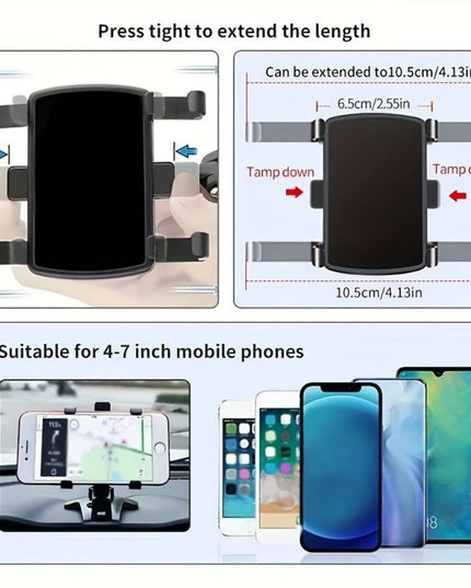 Support de téléphone universel pour tableau de bord de voiture 360 °   Support de voiture pour Smartphone rotatif, pour iPhone,