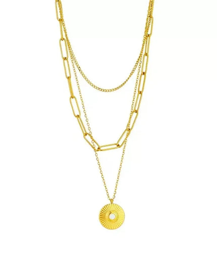 Stainless Steel Envelope Pendant Necklace Metal Waterproof Jewelry For Women