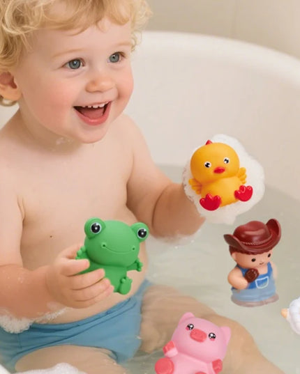 Toddler Learning Toys Montessori Train Set with Farm Animals Counting Sorting Toys Fine Motor Finger Puppets Games For Gifts