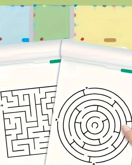 Montessori Maze Game Book, Concentration Training Maze Game, Early Development Toys Book