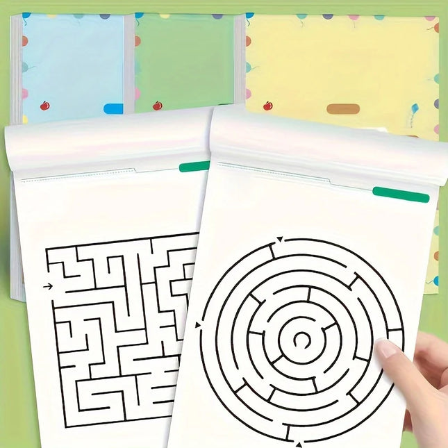 Montessori Maze Game Book, Concentration Training Maze Game, Early Development Toys Book