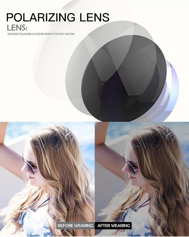 Classic Fishing Sunglasses Men Polarized Metal Square Frame UV400 Photochromic Goggles Women Driving Discoloration Eyewear