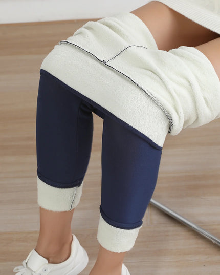 Autumn Winter Warm Fleece Women Leggings Velvet Thicken High Waist Tights Elastic Slim Solid Color Leggings Prevent Cold Tights