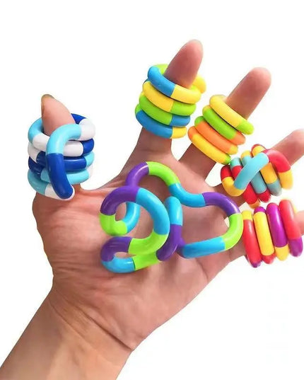 1pcs Tangle Fidget  Twisting Sensory Toy Hand-Eye Coordination Toy Anxiety Relief Finger Toy  Kid Adult Fine Skills Montessori