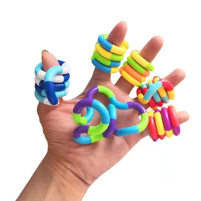 1pcs Tangle Fidget  Twisting Sensory Toy Hand-Eye Coordination Toy Anxiety Relief Finger Toy  Kid Adult Fine Skills Montessori