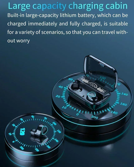 M10 Wireless Headphone Bluetooth Earphones Waterproof Earpieces Sport Earbuds For Huawei Iphone OPPO Xiaomi TWS Music Headset