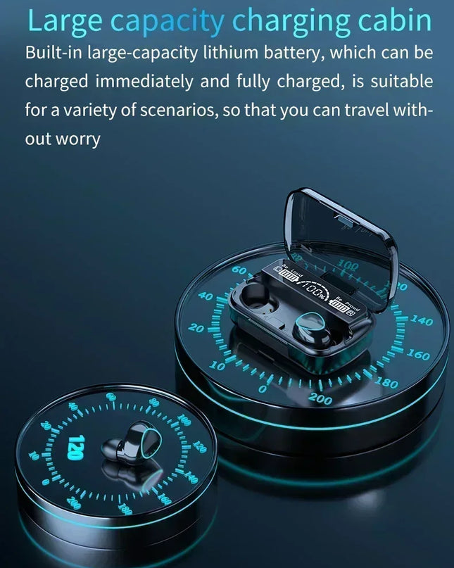 M10 Wireless Headphone Bluetooth Earphones Waterproof Earpieces Sport Earbuds For Huawei Iphone OPPO Xiaomi TWS Music Headset