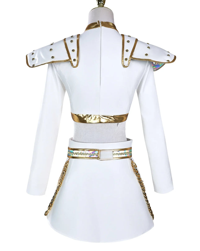 Anime Zoey Rumi Mira Cosplay Costume White PU Leather Uniform Role Play for Party Halloween Carnival Outfits