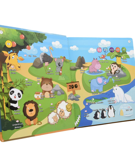Montessori Spanish English Language Learning Machine Electronic Reading Books Toddler Baby Educational Toys Multifunction Ebook