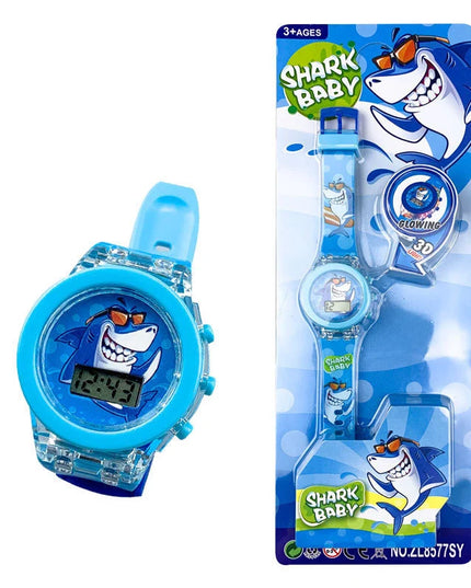 Flash Light Frozen Mickey Kids Watches For Girls Cartoon Spiderman Children Watch Boys School Student Digitel Clock Gifts
