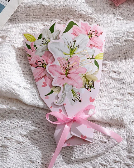 Creative Carnation Thanks Flowers Postcard Exquisite Beautiful Greeting Card Floral Birthday Cards Teacher Day Birthday Gifts