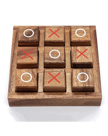 Wooden Tic Tac Toe Board Game XO Chess IQ Logic Toys Parent Child Interaction Party Spiele Juegos De Mesas Para Toda La Familia