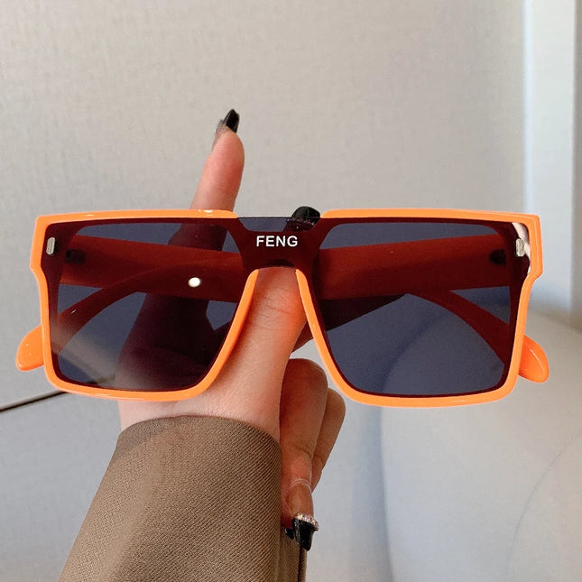 Sunglasses Men Fashion Oversized Square Frame Punk Glasses Brand Designer Women Large Eyewear Shades UV400 Protection Eyeglasses