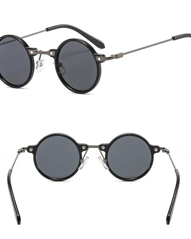 2022 Small Round Sunglasses Men Women Retro Punk Ocean Color Sun Glasses Gradient Clear Lens Eyewear Vintage Driving Glasses