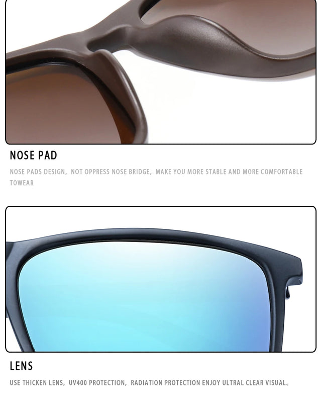 Luxury Square Vintage Polarized Cycling Sunglasses Men Women Fashion Travel Driving Fishing Sun Glasses Male Eyewear UV400