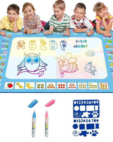 15.76"×12.6"Colorful Water Doodle Mat for Kids - Montessori Educational Toy Drawing Mat for Boys And Girls Age 3-8 Toddler Gift